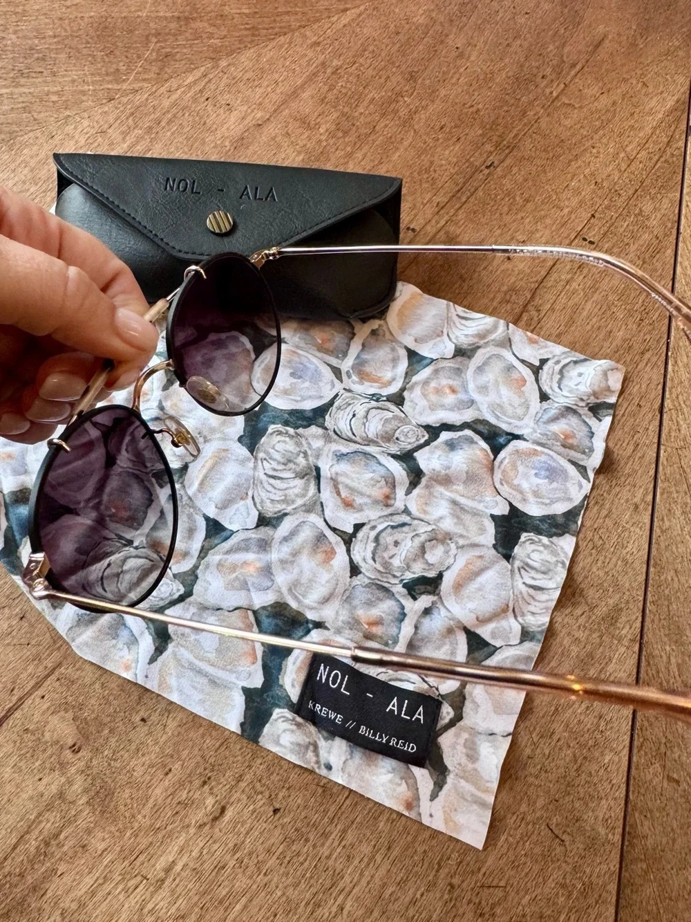 KREWE Billy Reid Shelby sunglasses with case and cloth